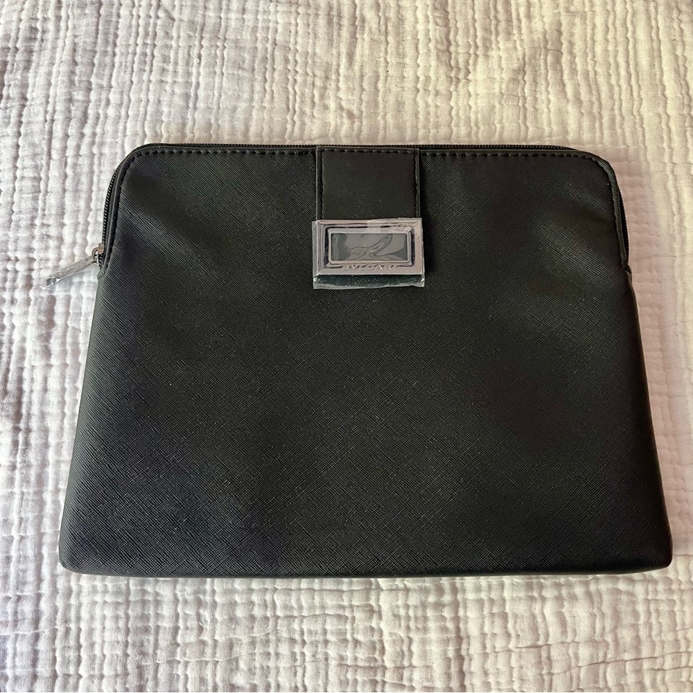 Bvlgari | NWOT Black Zip Cosmetic Travel Pouch- Unisex